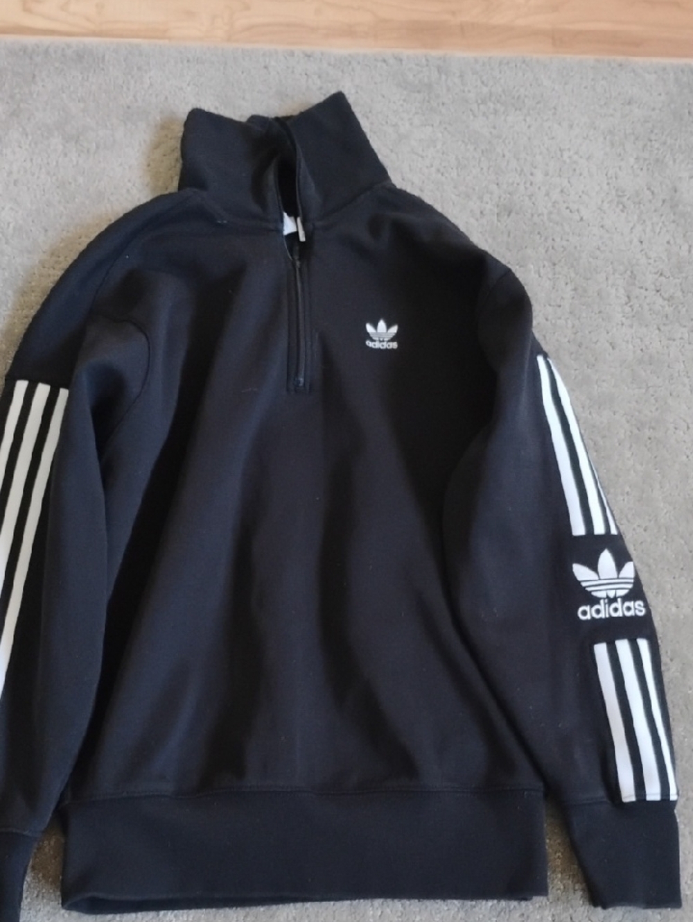 adidas Men's Black Full-Zip Lightweight Jacket